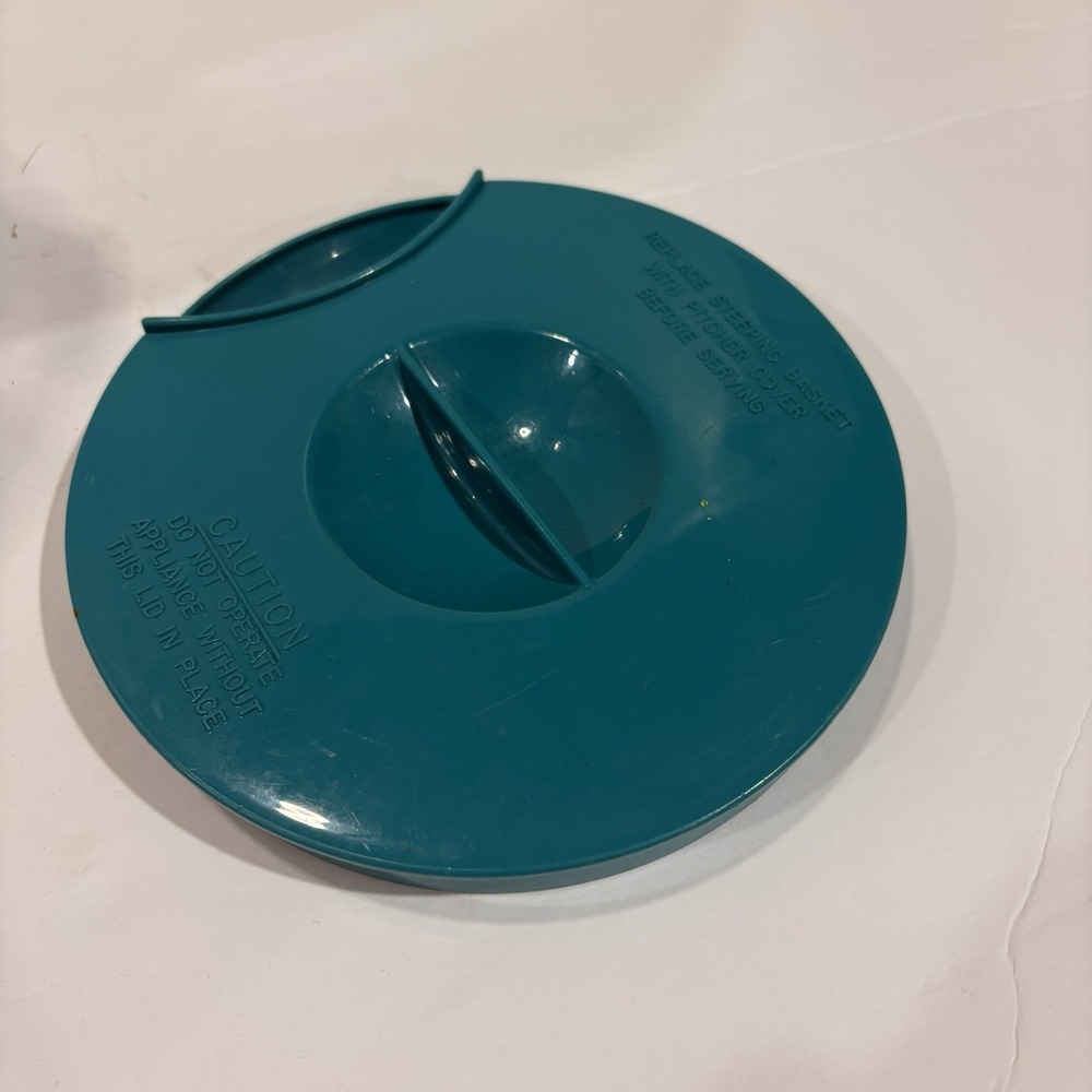 Mr. Coffee Iced Tea Maker TM1.1 2 Quart Teal Pitcher Lid Only Replacement 5.75"